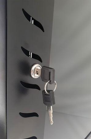 Armadio Rack 19'' a Muro 12 Unità P.600 mm Flat Pack Nero