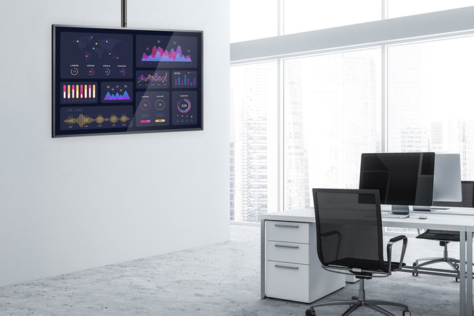 Supporto TV 37''-70'' da Soffitto Altezza Regolabile Full-motion