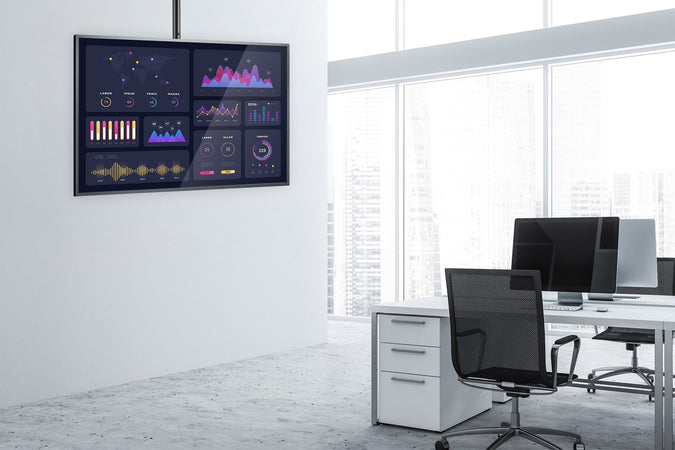 Supporto TV 37''-70'' da Soffitto Altezza Regolabile Full-motion