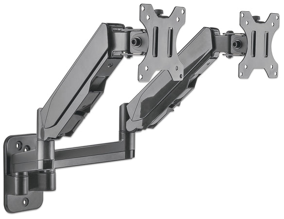 Staffa a Muro con Molla a Gas per due Monitor 17-32''