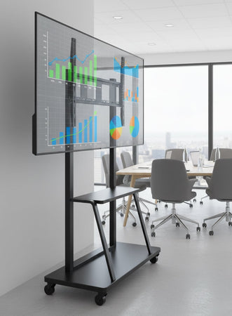 Supporto a Pavimento con Mensola per TV LCD/LED/Plasma 55-100''