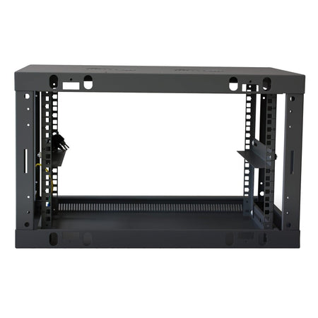 Armadio Rack 19'' a muro 6 unità sezione unica profondità 450mm Nero
