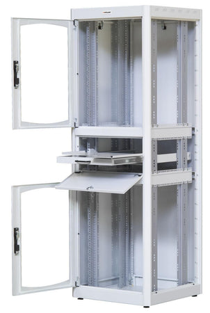 Armadio Rack 19'' 600x600 38U con Ripiano Tastiera Grigio
