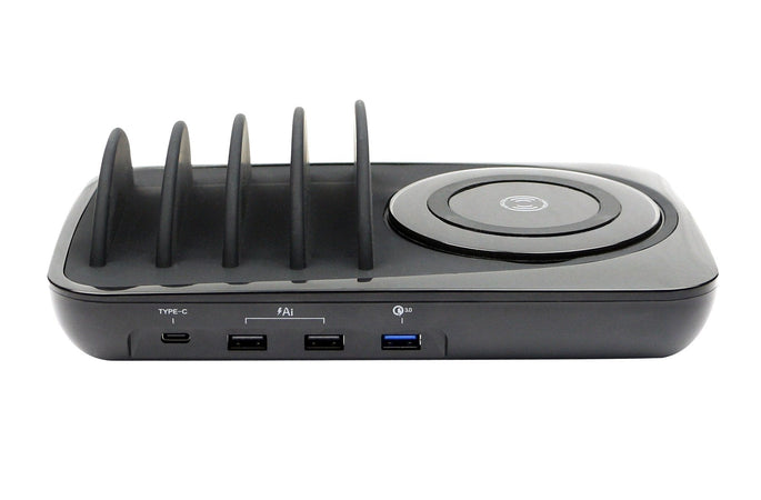 Docking Station USB 5 posti con Caricabatterie Wireless Removibile