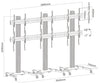 Supporto a Pavimento per 6 TV LCD/LED 22-55'' per Video Wall