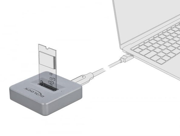 Docking Station per SSD M.2 NVMe PCIe SSD con USB Type-C Femmina