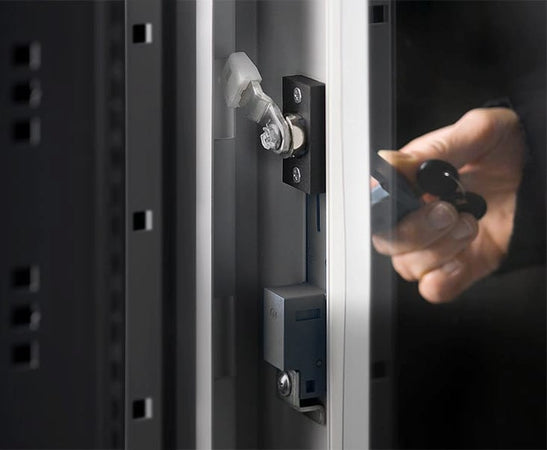 Maniglia Girevole per Porta Armadi Rack Nera