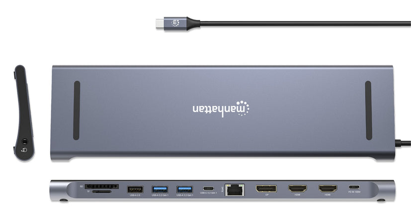 Docking Station USB-C 12-in-1 4K Triplo Monitor con MST