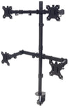 Supporto da Scrivania per 4 Monitor 13-32'' con Morsetto