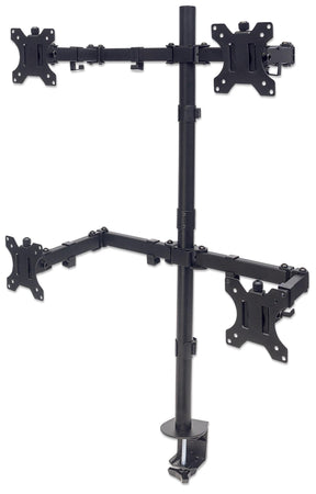 Supporto da Scrivania per 4 Monitor 13-32'' con Morsetto