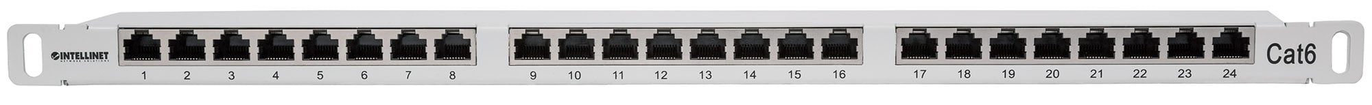 Pannello Patch 24 posti 19'' 0.5U Cat6 FTP Grigio