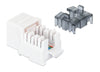 Frutto Keystone Slim Cat.6 per Cavo Rigido con Supporto Punch-Down 25 pz Bianco