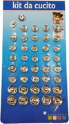 40-Paia-Ciappette-Apri-Chiudi-Bottoni-Automatici-A-Pressione-In-Acciaio-Sarta