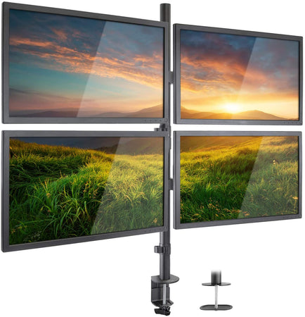 Supporto da scrivania per 4 Monitor 13-27'' con morsetto