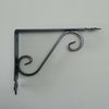 Reggimensola argento da 175x230mm staffa rustica anticata con saetta di rinforzo