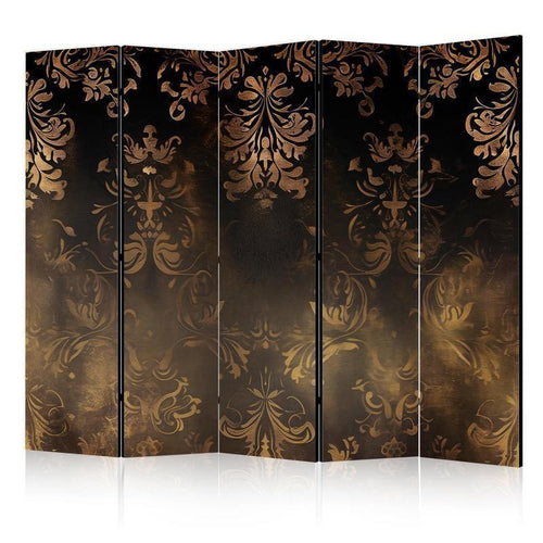 Paravento - Baroque Ornaments in Patinated Gold and Bronze - Retro Motif