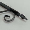 Reggimensola argento da 175x230mm staffa rustica anticata con saetta di rinforzo