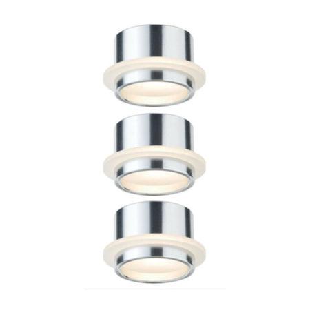 PAULMANN - SET 3 FARETTI LED DA INCASSO "STAR LINE" IN ALLUMINIO RIGIDO/SATINATO - IP23 3 X 1W