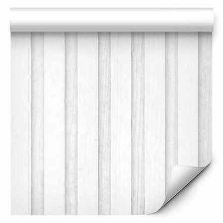 Tappezzeria murale - Wooden Texture - Symmetrical vertical lines on a white background