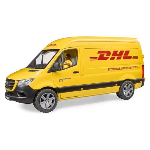 Mezzo stradale bruder 02671 mercedes sprinter furgone dhl con personag