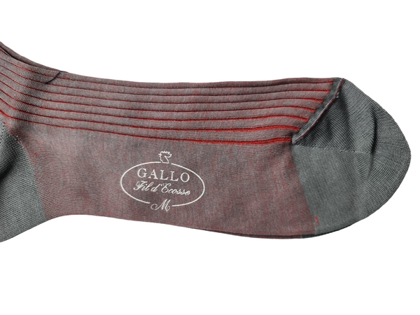 Calze lunghe uomo Gallo - Coste grigio/minio