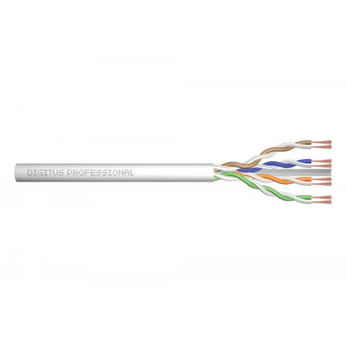 Digitus Cavo di installazione con doppino intrecciato CAT 6A U-UTP (CAT 6A U/UTP PATCH CABLE RAW - 100M AWG 26/7 LSZH GREY)