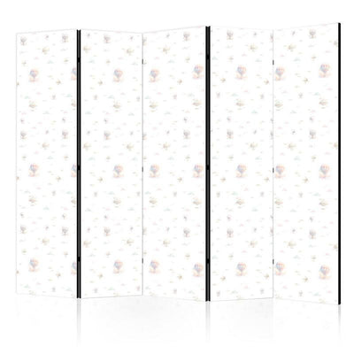 Paravento Mongolfiere e aeroplani nel cielo 5 ante