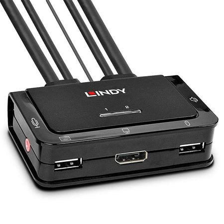 Lindy 42344 switch per keyboard-video-mouse (kvm) montaggio rack nero