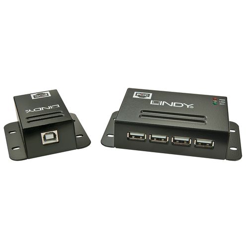 Lindy 42681 moltiplicatore di rete ricevitore e trasmettitore di rete nero