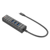 Lindy 43249 hub di interfaccia usb 3.2 gen 1 (3.1 gen 1) type-c 5000 mbit/s nero