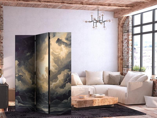 Paravento - Epic Play of Light: The Sun Battling for Dominance Over the Clouds
