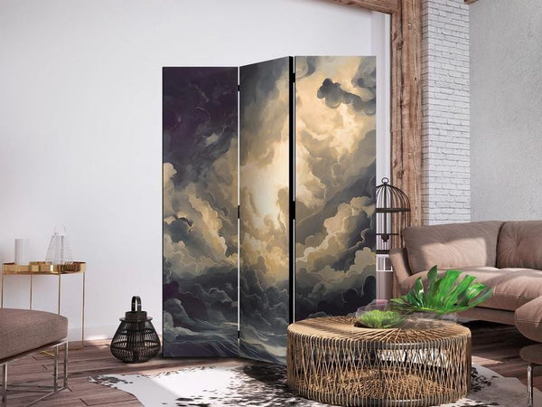 Paravento - Epic Play of Light: The Sun Battling for Dominance Over the Clouds