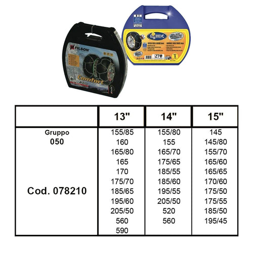Catene auto omologate 9 mm a rombo cementate montaggio rapido (gruppo 050)