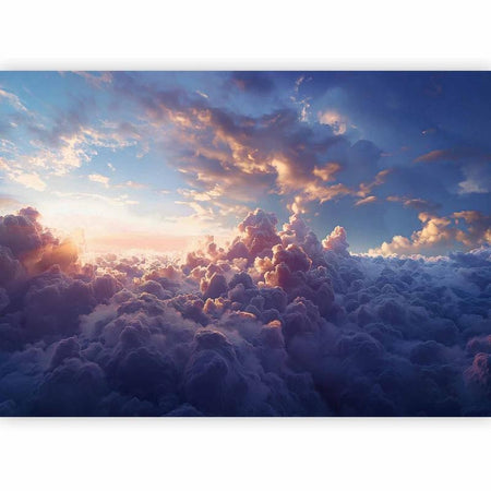 Carta da parati - The Sun in Hiding: The Golden Face of the Sky Over a Cloudy Sea