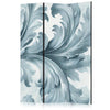 Paravento - Stone Baroque Ornaments in Light Shades of Gray and Blue