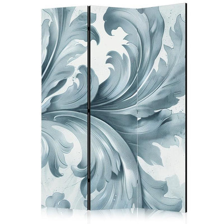 Paravento - Stone Baroque Ornaments in Light Shades of Gray and Blue