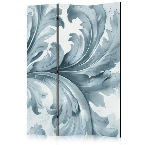 Paravento - Stone Baroque Ornaments in Light Shades of Gray and Blue