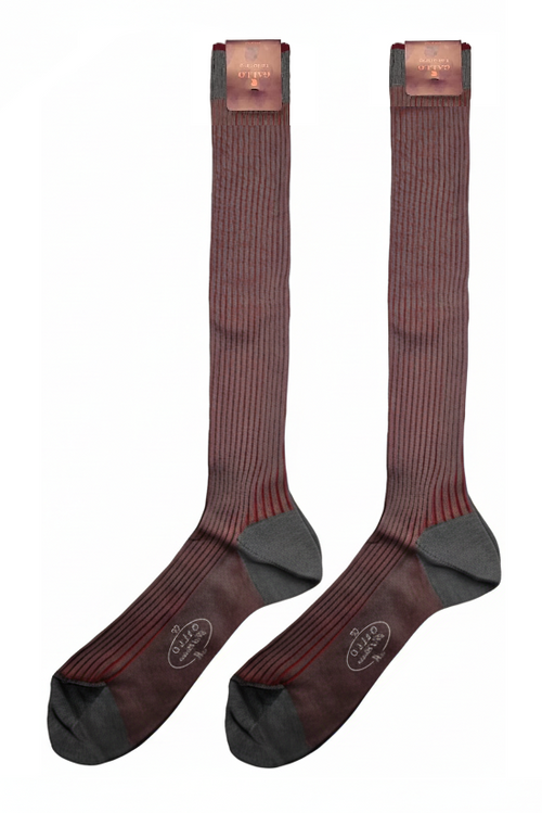 Calze lunghe uomo Gallo - Coste grigio/minio