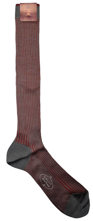 Calze lunghe uomo Gallo - Coste grigio/minio