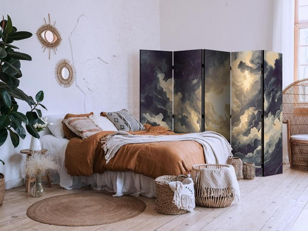 Paravento - Epic Light Play: The Sun Battling for Dominance Over the Clouds