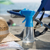 Ventilatore a batteria portatile con nebulizzatore ad acqua per mare e spiaggia h 22 cm