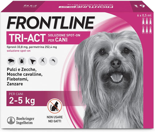 FRONTLINE TRI-ACT SPOT-ON PER CANI XS --- da 6 pipette