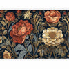 Carta da parati - Tapestry Large Flowers Retro Floral Motif in Kilim Style