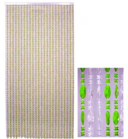 TENDA CORALLO VERDE-CRISTALLO con supporto in alluminio 96 fili cm.120x230h.
