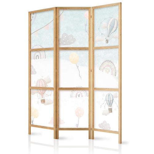 Paravento giapponese Mongolfiere nel cielo 3 ante