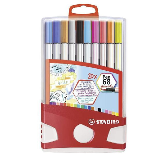 Stabilo pen 68 brush marcatore multicolore 20 pz - 568/20-021-20