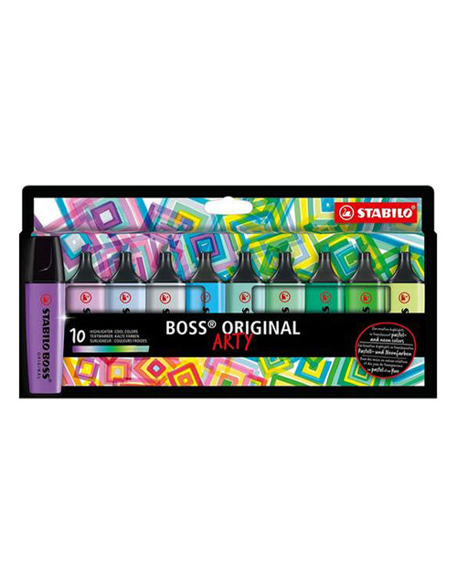 Set evidenziatori Stabilo Boss Original Arty 10 pezzi colori freddi