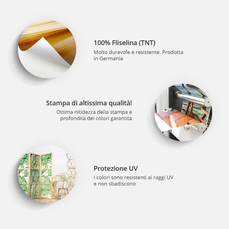 Paravento giapponese Branco di piccoli pesci sottomarini 5 ante