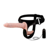Strap-on doppio dildo realistico vibrante 18 cm
