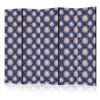 Paravento - Sunny Patterns - Repeating Sun Motif on a Navy Background